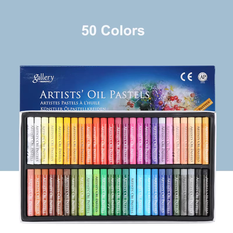 MUNGYO Artist Oil Pastel Set 12/25/50 Professional Painting Drawing Graffiti Art Crayons Washable round Non Toxic Sticks