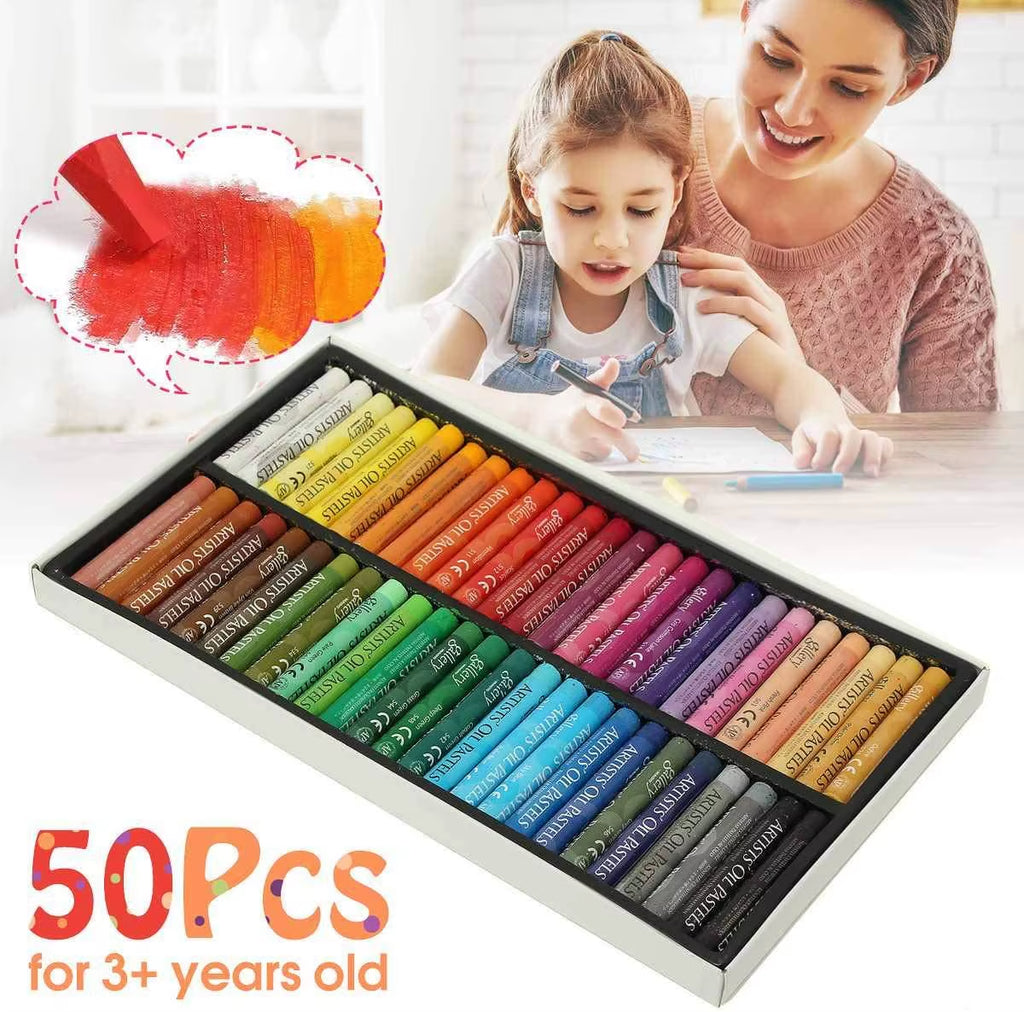 MUNGYO Artist Oil Pastel Set 12/25/50 Professional Painting Drawing Graffiti Art Crayons Washable round Non Toxic Sticks