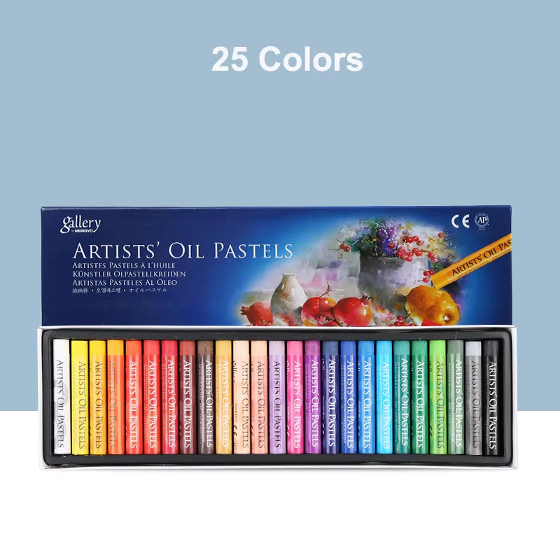 MUNGYO Artist Oil Pastel Set 12/25/50 Professional Painting Drawing Graffiti Art Crayons Washable round Non Toxic Sticks